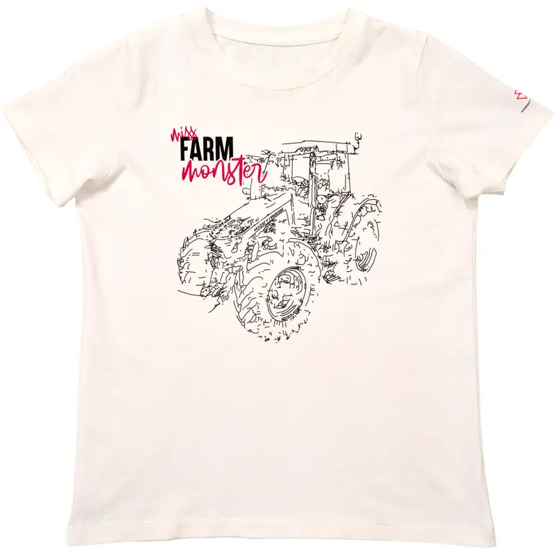 Massey Ferguson Girls T-Shirt  Miss Farm Monster with Tractor Print | X993602309
