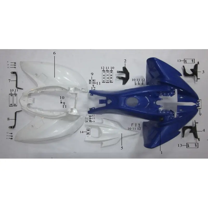 Pentora 150cc Rear Plastic Body - White - 116202513022401
