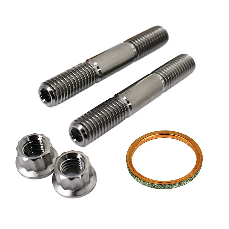 Honda TRX 700 700XX Exhaust Manifold Gasket Repair Kit TITANIUM Studs Bolts Nuts