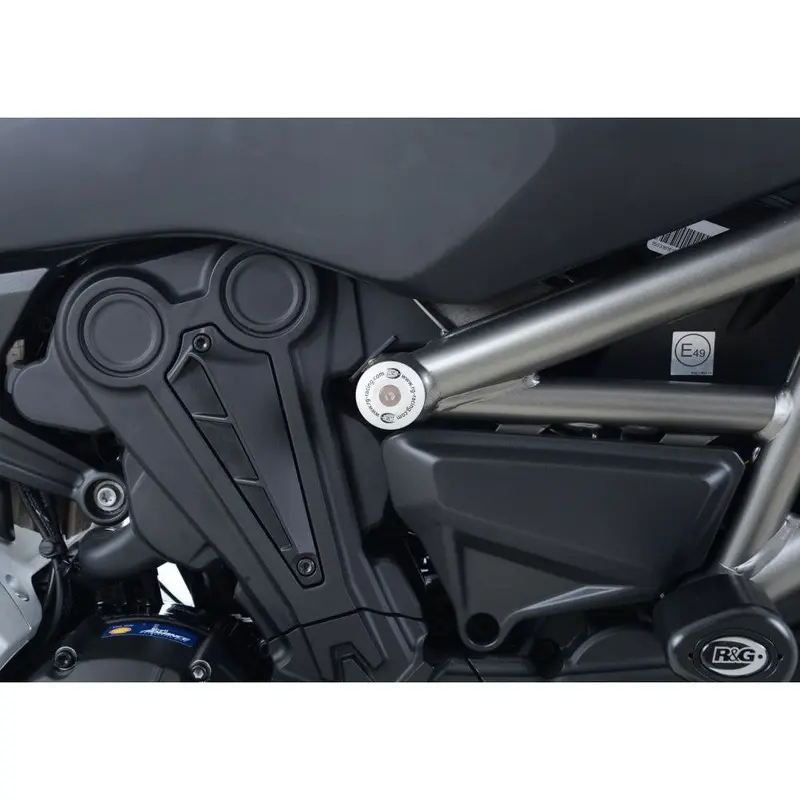 R&G Racing Silver Frame Plug Fits Both Sides For 2021-2023 Ducati Diavel 1260