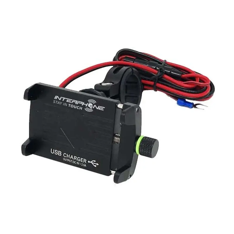 INTERPHONE MOTOCRADLE ALU WITH USB HOLDER & MOUNT