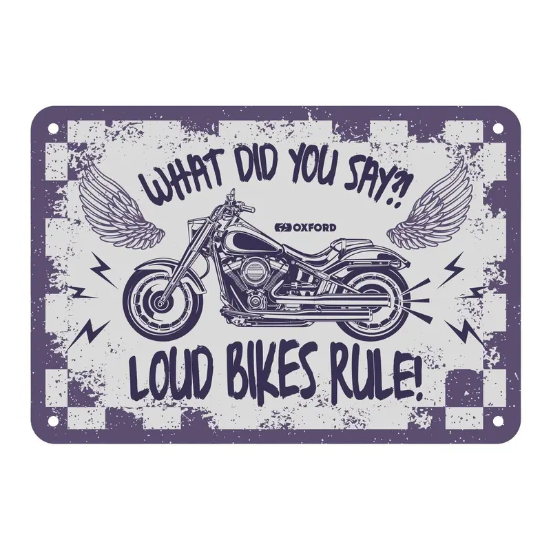 Oxford Garage Metal Sign: "What Did You Say"