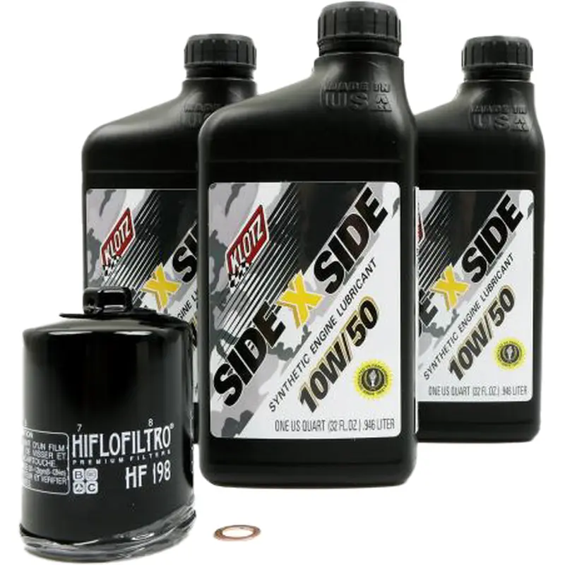 Klotz Side X Side Oil Change Kit 10W50 with Oil Filter KU-101