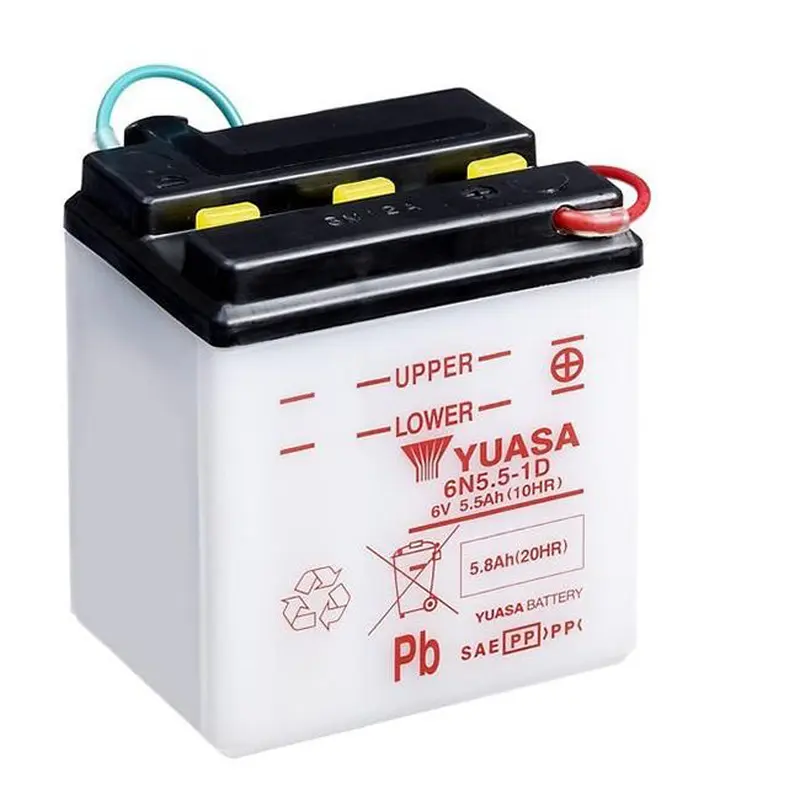 6N5.5-1D DG Battery with 0.3ltr acid pack Yuasa (6N551DPK)