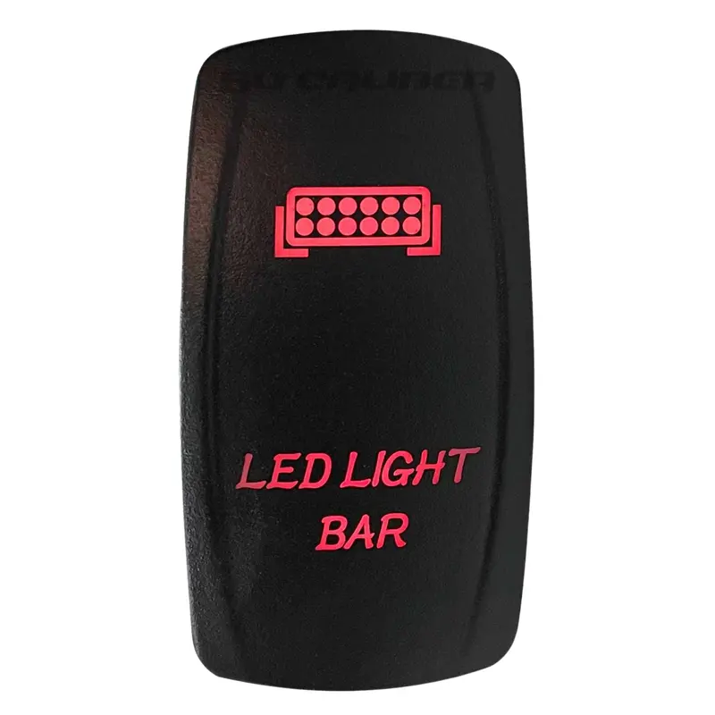 Illuminated LED Light Bar On/Off Rocker Switch