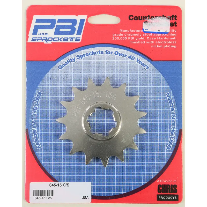PBI COUNTERSHAFT STEEL SPROCKET 15T 645-15