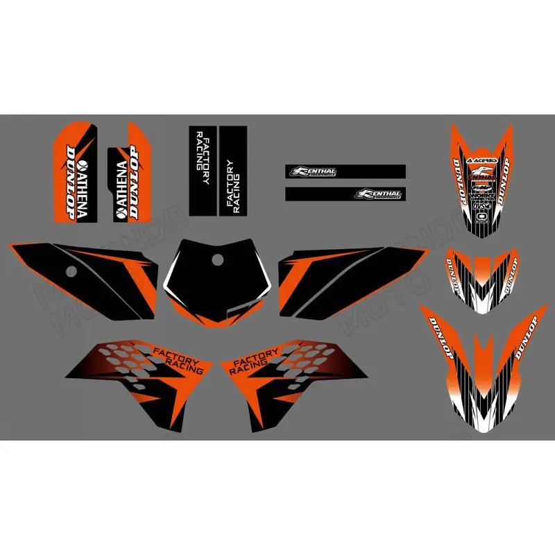 Motorcycle Team Graphic Decals Sticker Kit For KTM SX50 2009-2015