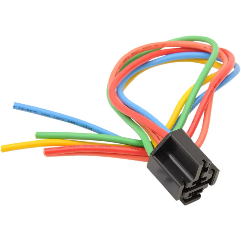 DRAG SPECIALTIES Relay Socket Assembly - Colored Wires MC-DRAG042