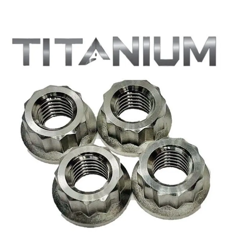 Suzuki DRZ LTZ 400 Z4000 Titanium Lug Nuts Front Rear Wheel Ti Lug Nut Set of 4
