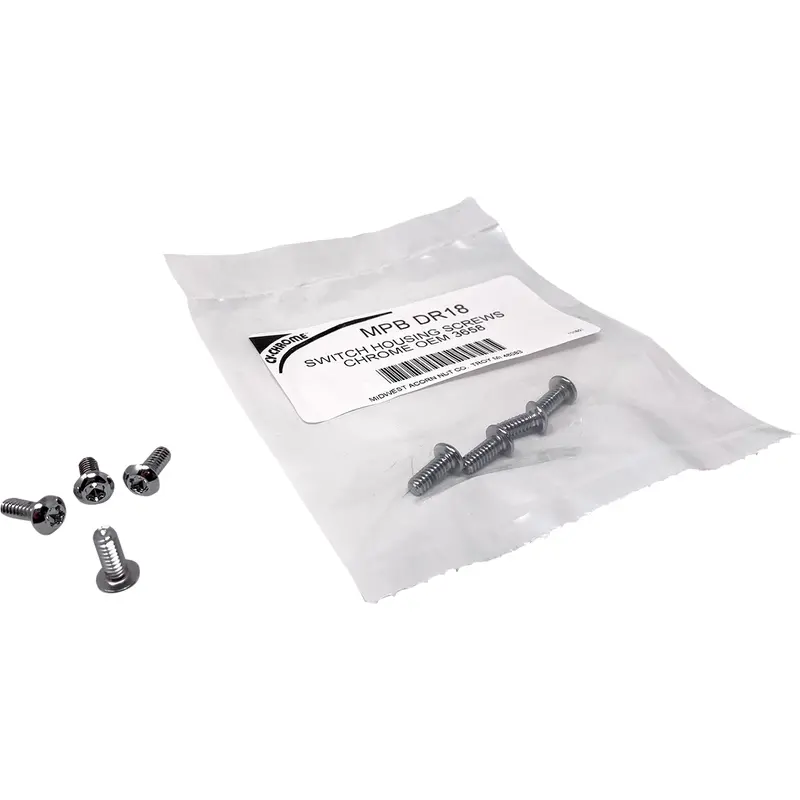 DRAG SPECIALTIES Switch Housing Screws - Chrome MPBDR18