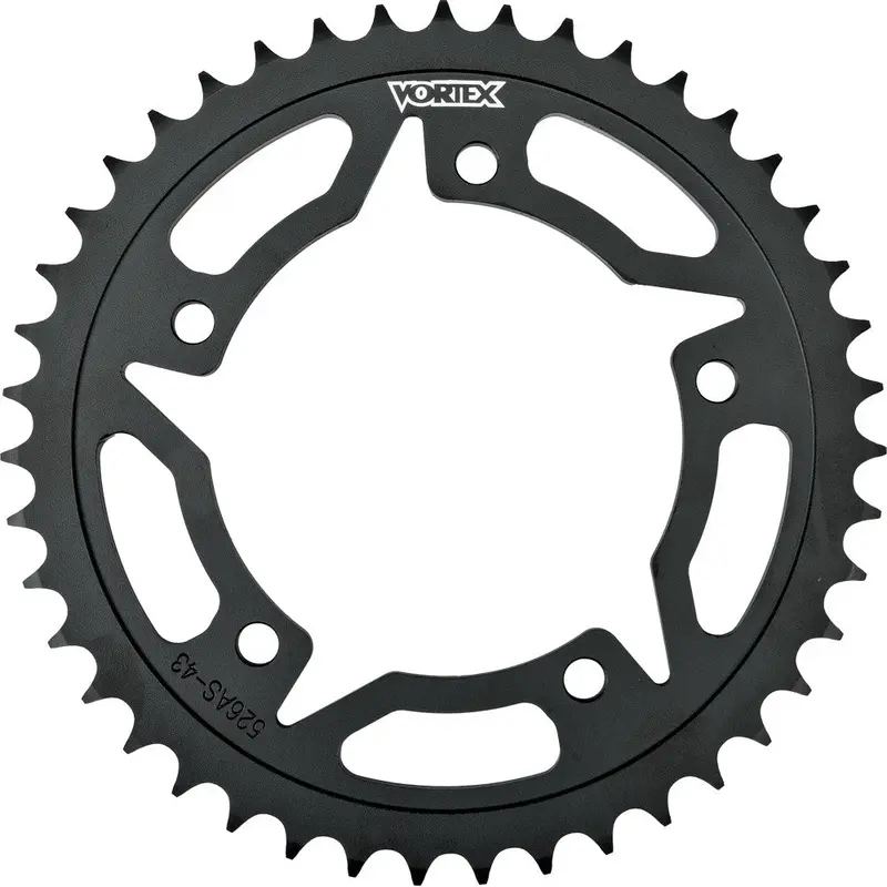 VORTEX STEEL REAR SPROCKET BLACK 43T 452AS-43