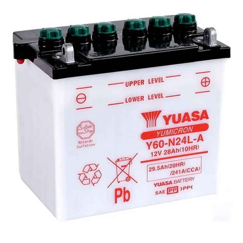 Y60-N24L-A DG Battery with 1.7ltr acid pack Yuasa (Y60N24LAPK)