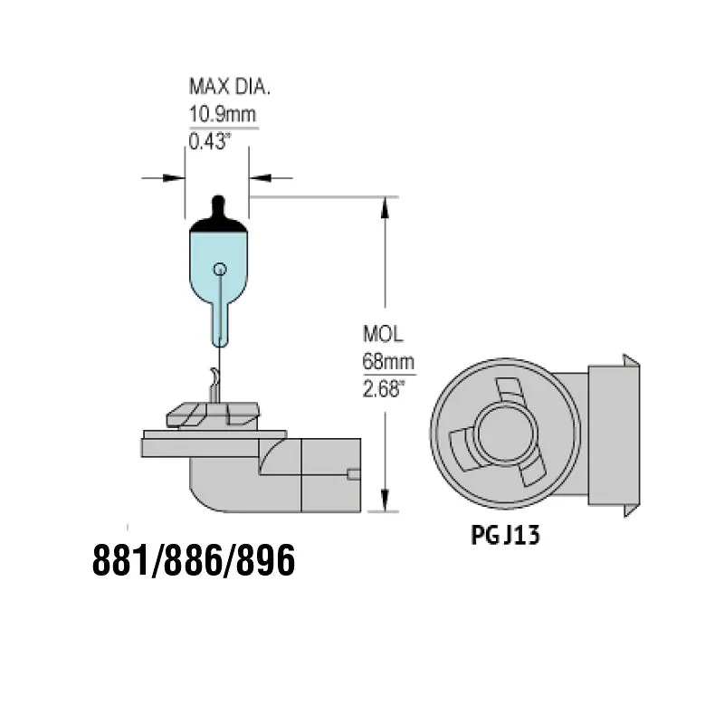 881/886/896 Headlight Bulbs