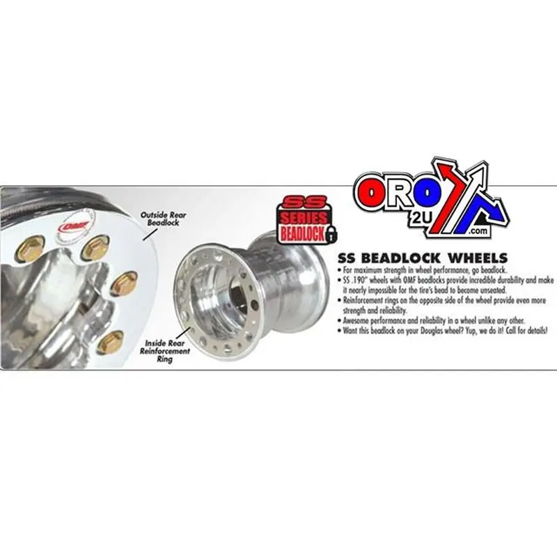RIM WHEEL ALLOY, 10x5, 4/156, SS .190" Beadlock Wheels 3+2