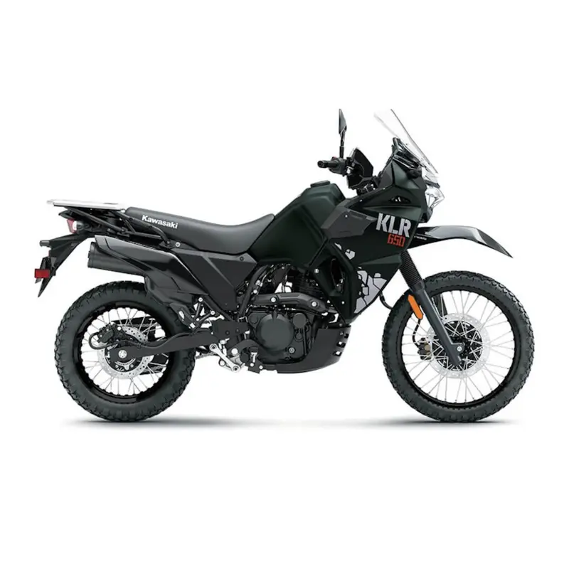 New 2025 Kawasaki KLR650 Metallic Matte Old School Green ABS