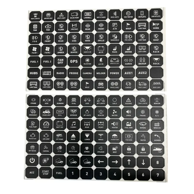 Replacement Sticker Sheets For GG Lighting 8 or 12 Gang Switch Panel