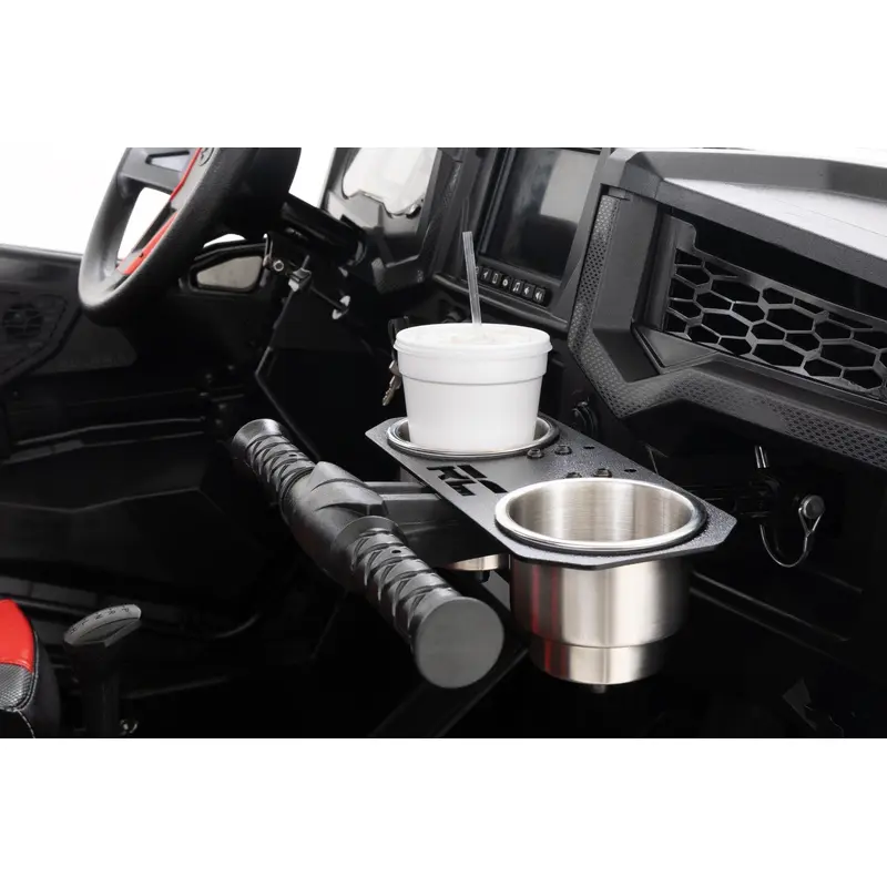 Passenger Grip Handle Dual Cup Holder | Polaris RZR Turbo R 4  | 93058