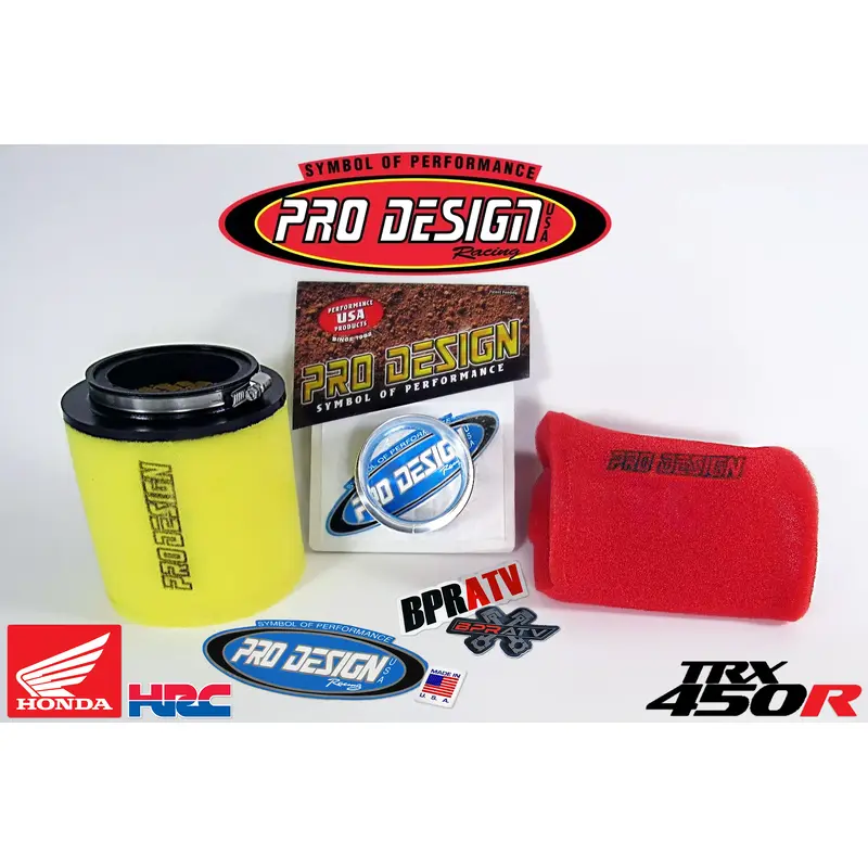 Honda TRX450R TRX 450R Pro Design Pro Flow Foam Air Filter Intake Kit UNI '04-05