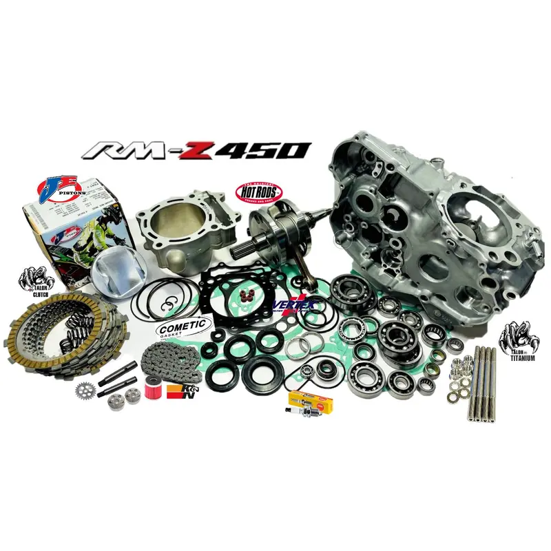 13 14 RMZ450 Cases Rebuild Kit Complete Top Bottom Motor Engine Crankcase Set