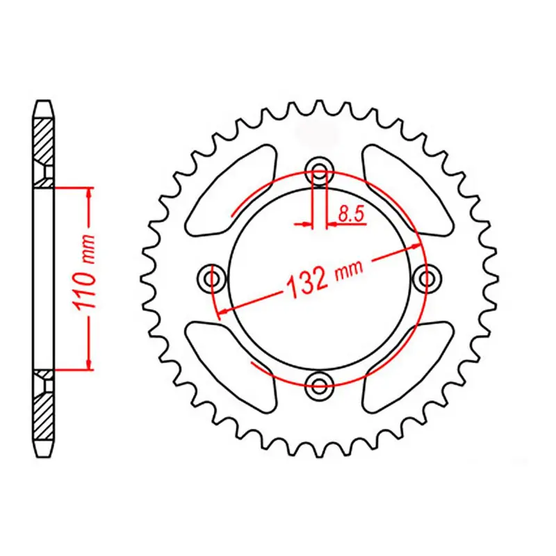 MTX 895 Steel Rear Sprocket #428 (11-KM4)