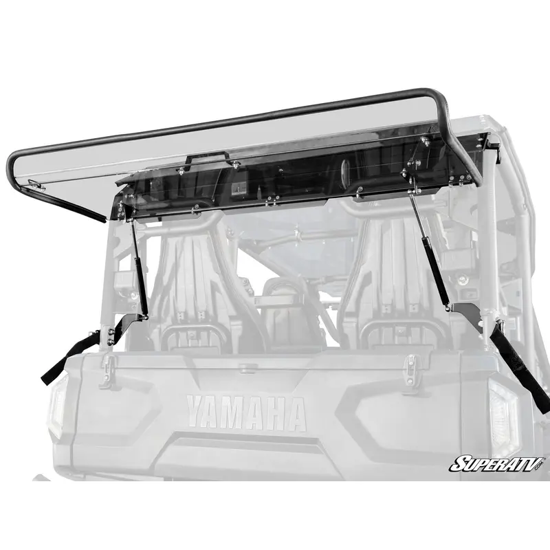 SuperATV Yamaha Wolverine RMAX4 1000 Scratch-Resistant Rear Flip Windshield