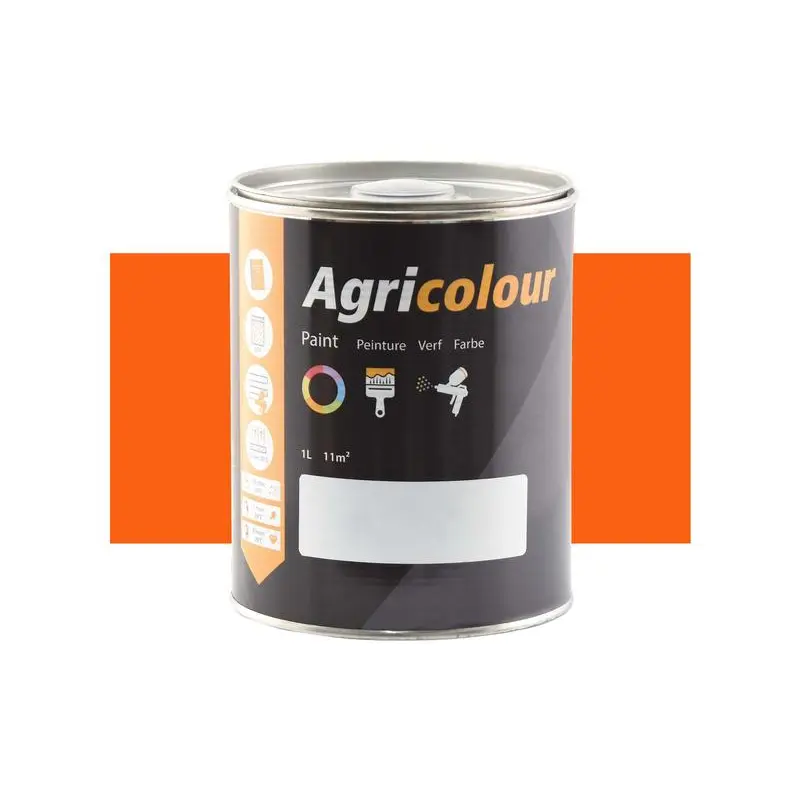 Agricolour - Orange Gloss Paint 1L Tin - Sparex Part No. S.84427