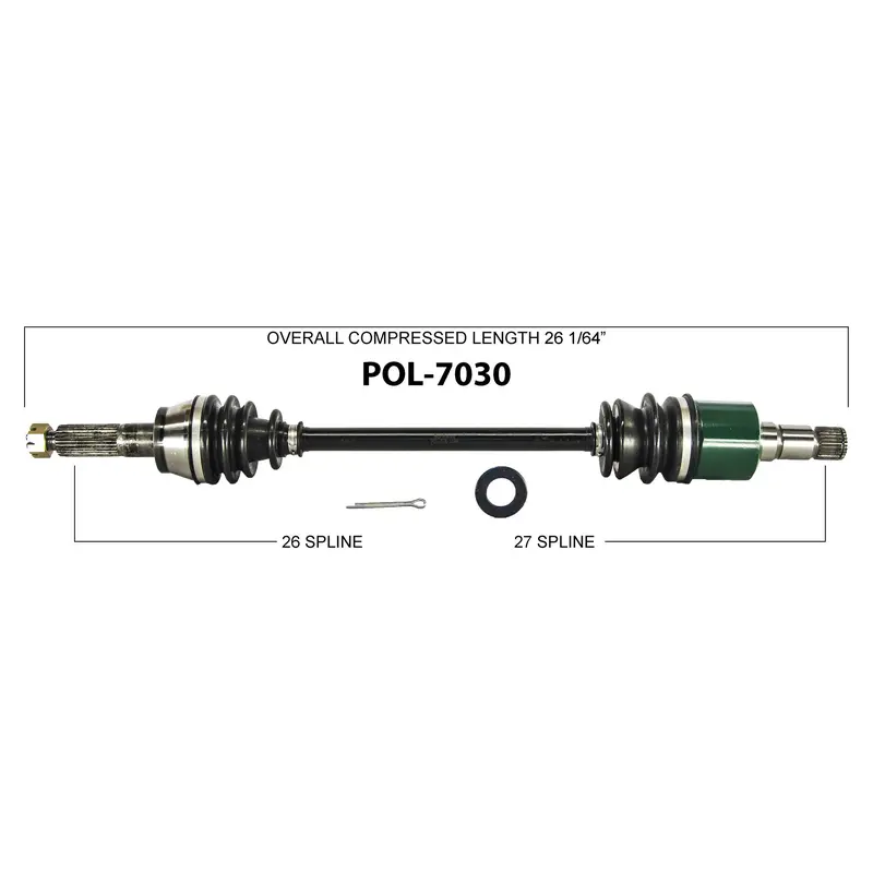 Polaris ranger 500 700 crew 6x6  Rear Right CV axle shaft TrakMotive POL-7030