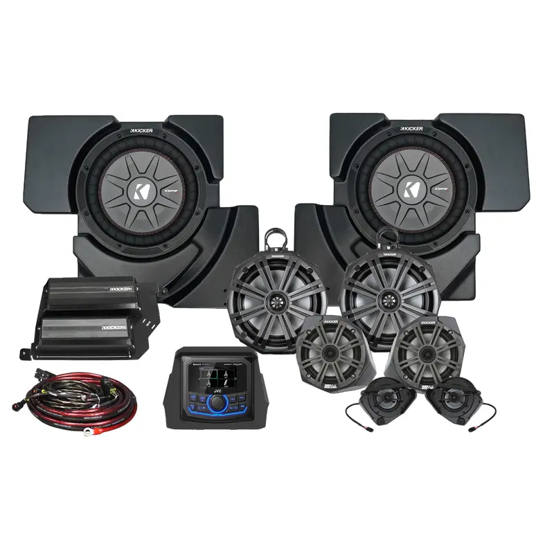8 Speaker Plug And Play Kit With Jvc Mr1 Receiver Kicker