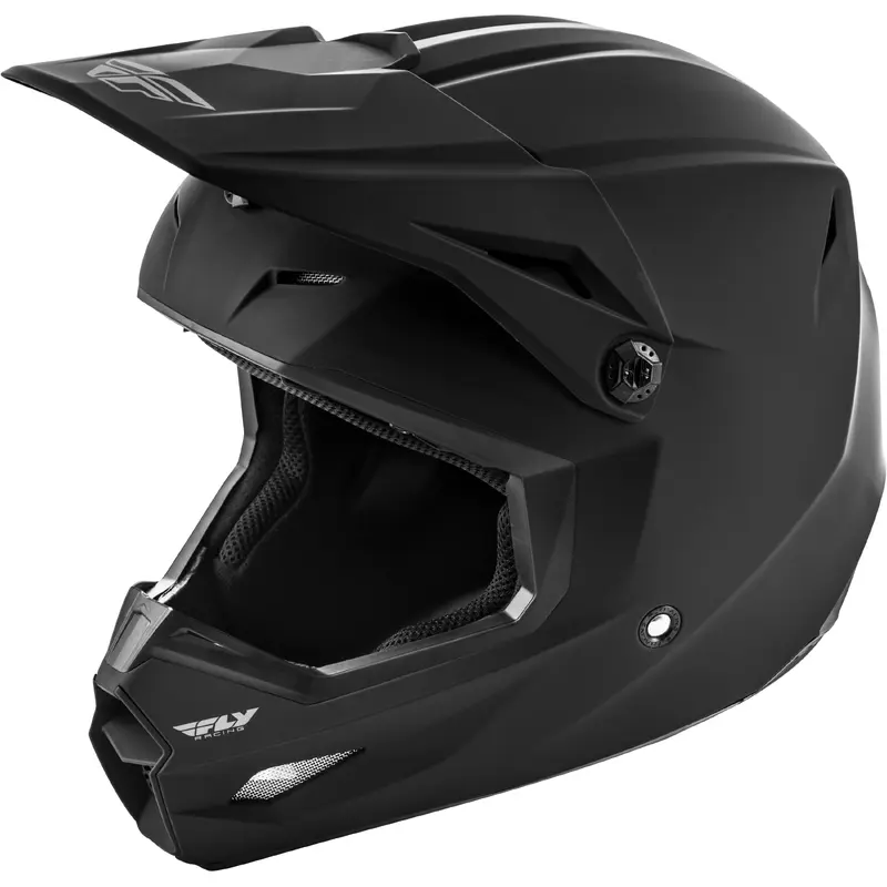 FLY RACING KINETIC SOLID HELMET MATTE BLACK SM 73-3470S