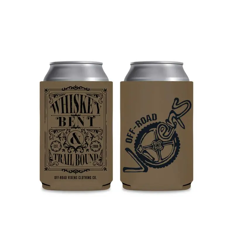 Whiskey Bent Can Koozie - Taupe