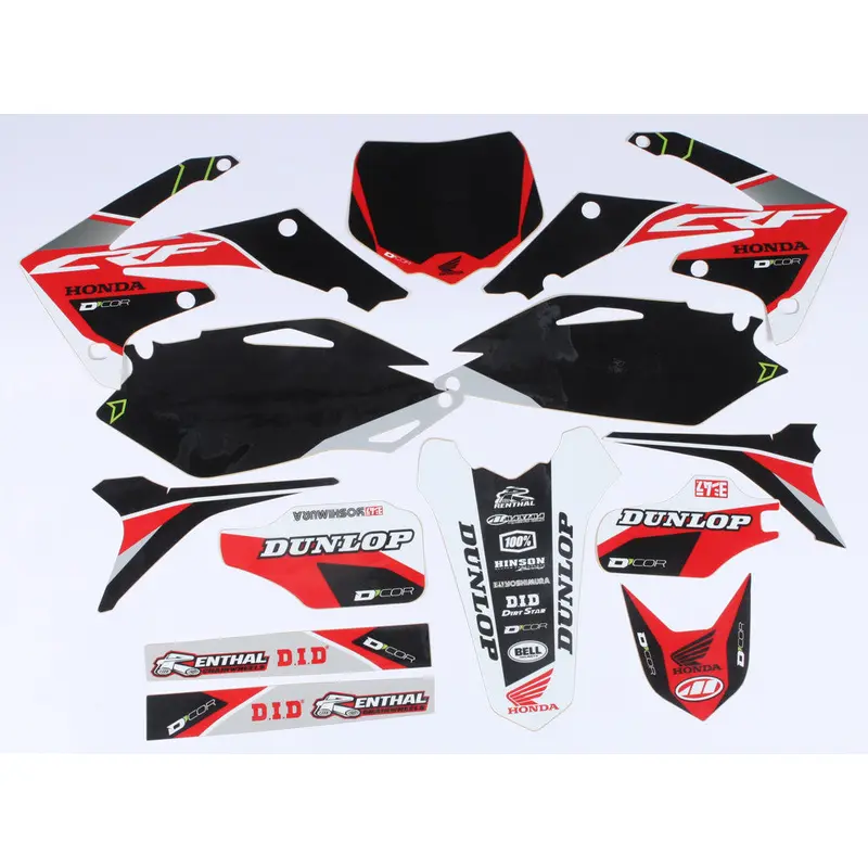 D'COR HONDA RACELINE GRAPHICS COMPLETE KIT BLACK 20-10-240