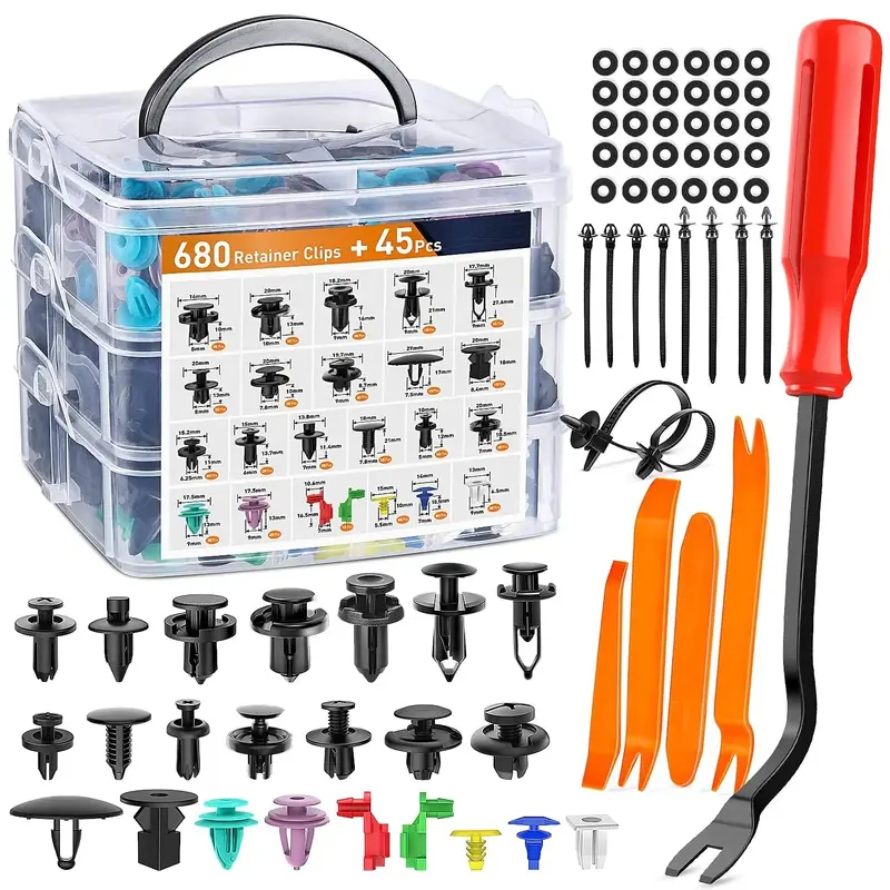 725 Pcs Car Push Retainer Clips Kits For Toyota GM Ford Honda Chevy