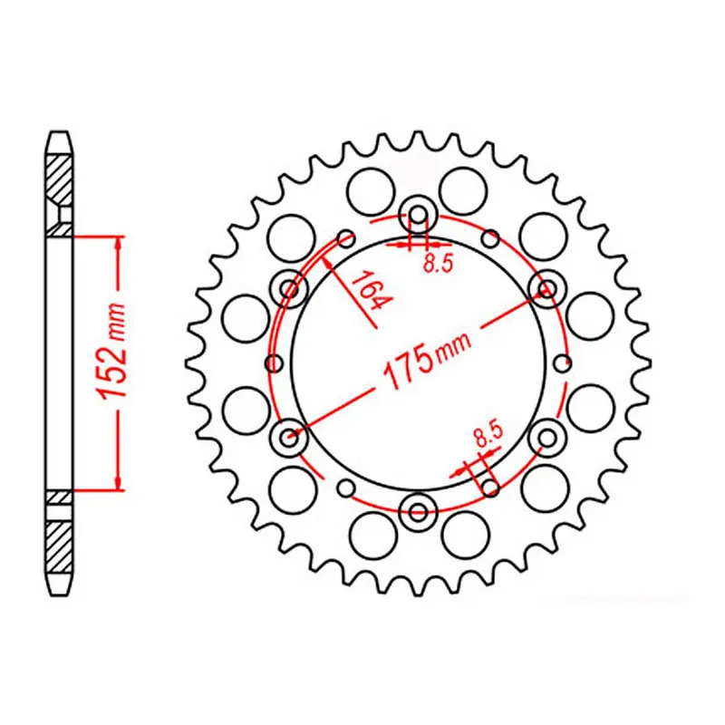 MTX 853 Steel Rear Sprocket #520