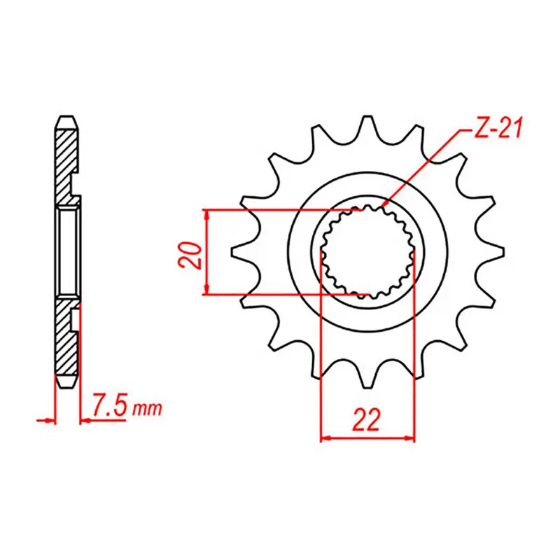 MTX 1323 Steel Front Sprocket #520