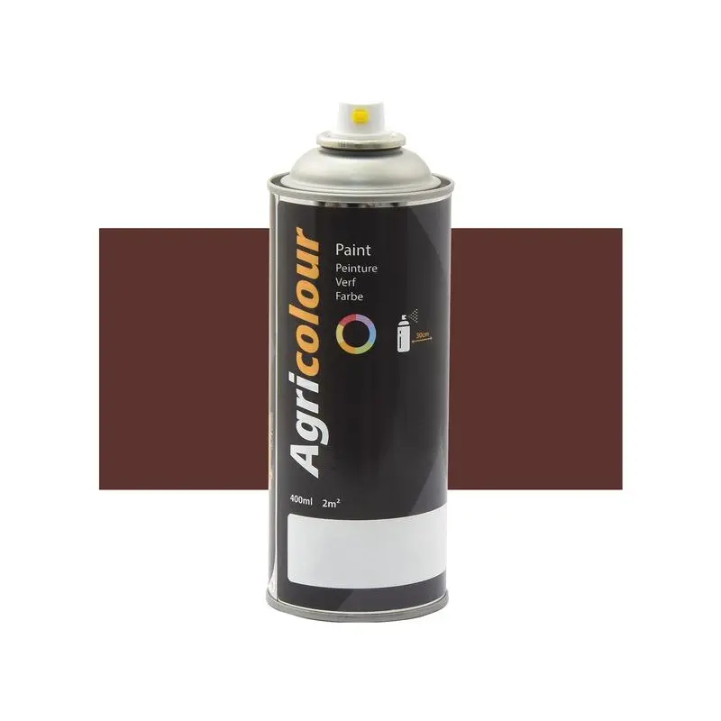 Agricolour - Mahogany Brown Gloss Paint 400ml Aerosol - Sparex Part No. S.98016