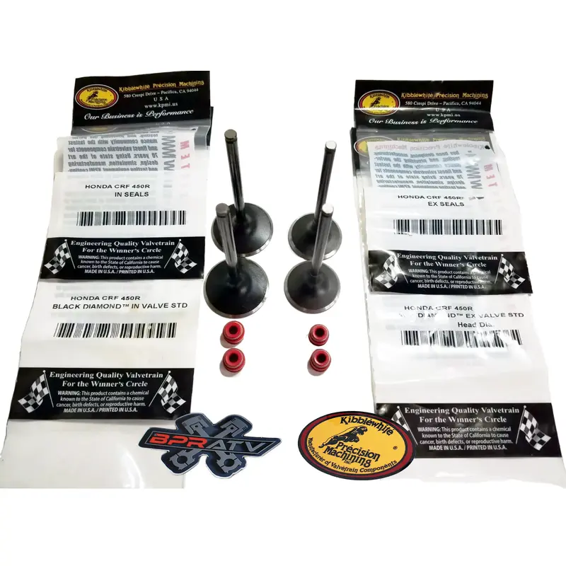 Honda CRF450R CRF 450R Kibblewhite Head Intake & Exhaust Valves RED Seals '09-12