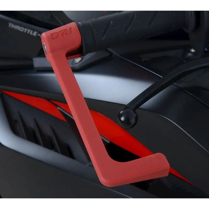 R&G Racing Red Moulded Lever Guard For 2024 Royal Enfield Himalayan