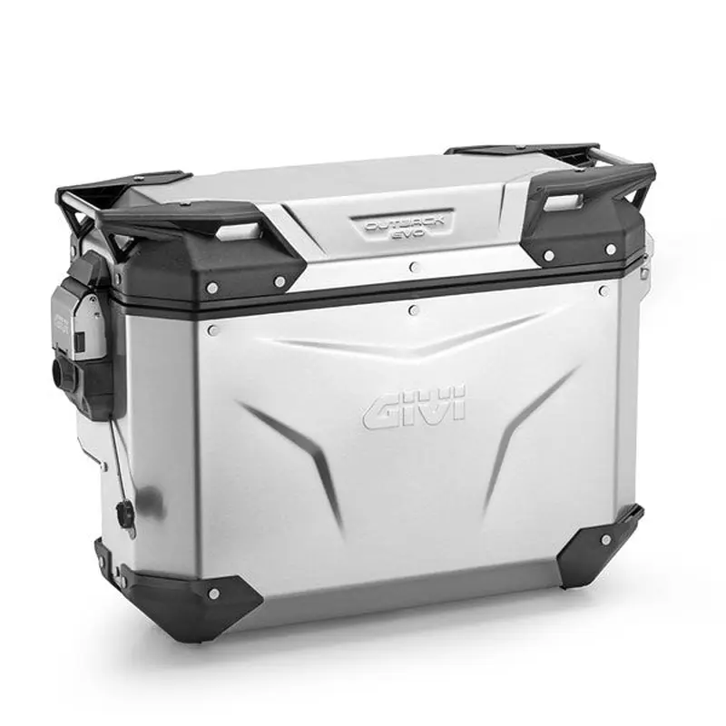 Givi Trekker Outback Evo Smart Contoured 33 lt Cam-Side Case Silver Natural