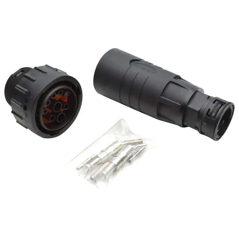 ISOBUS Plug DuraMate 2x45A (6mm) With corrugated pipe adapter - Sparex Part No. S.165263