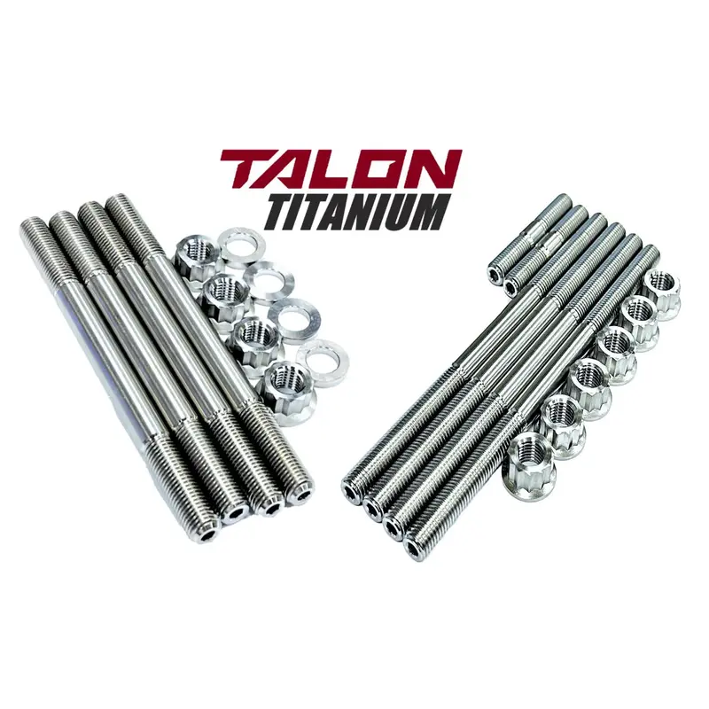 Rhino Grizzly 660 TITANIUM Cylinder Head Studs Crankcase Stud 12 Pt Nut Kit