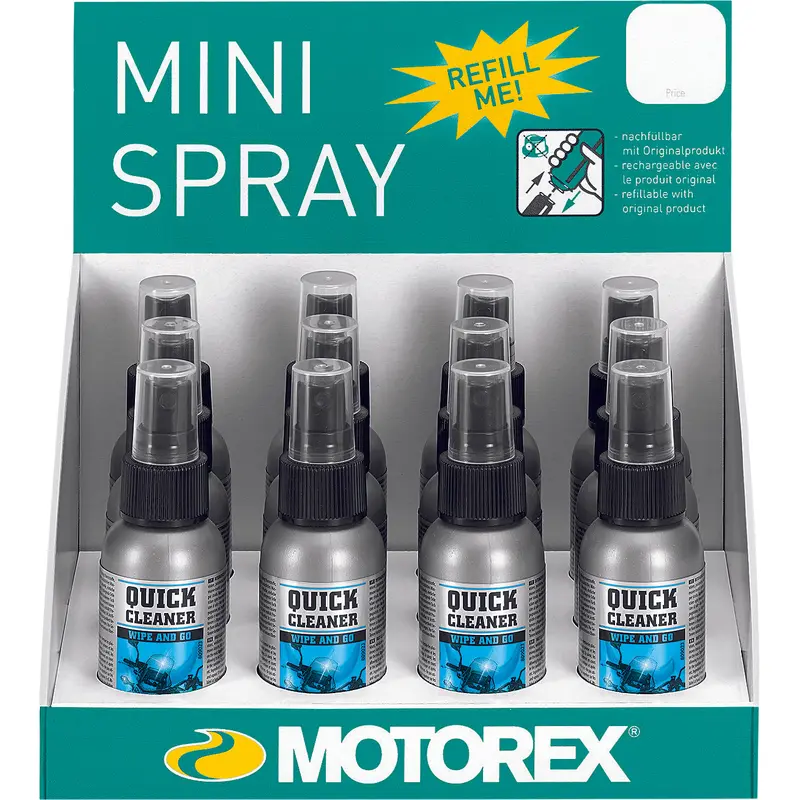 MOTOREX QUICK CLEAN DISPLAY 60ML 12 BOTTLES PER DISPLAY 152708