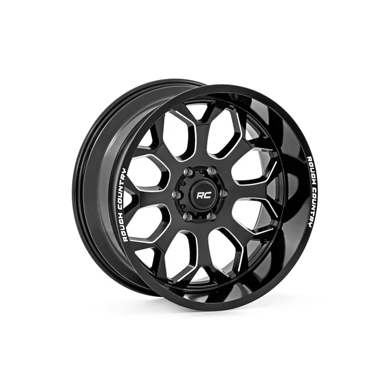 Rough Country 96 Series Wheel | One-Piece | Gloss Black | 20x10 | 6x5.5 | -19mm | 96201012A
