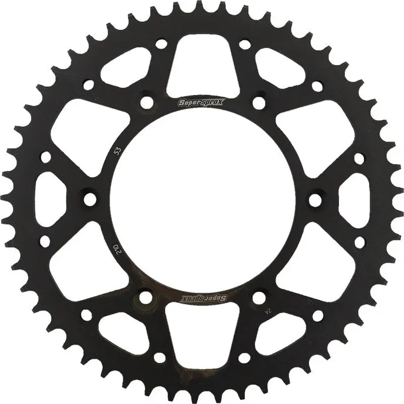 SUPERSPROX STEEL SPROCKET 53T BLACK RFE-210-53-BLK