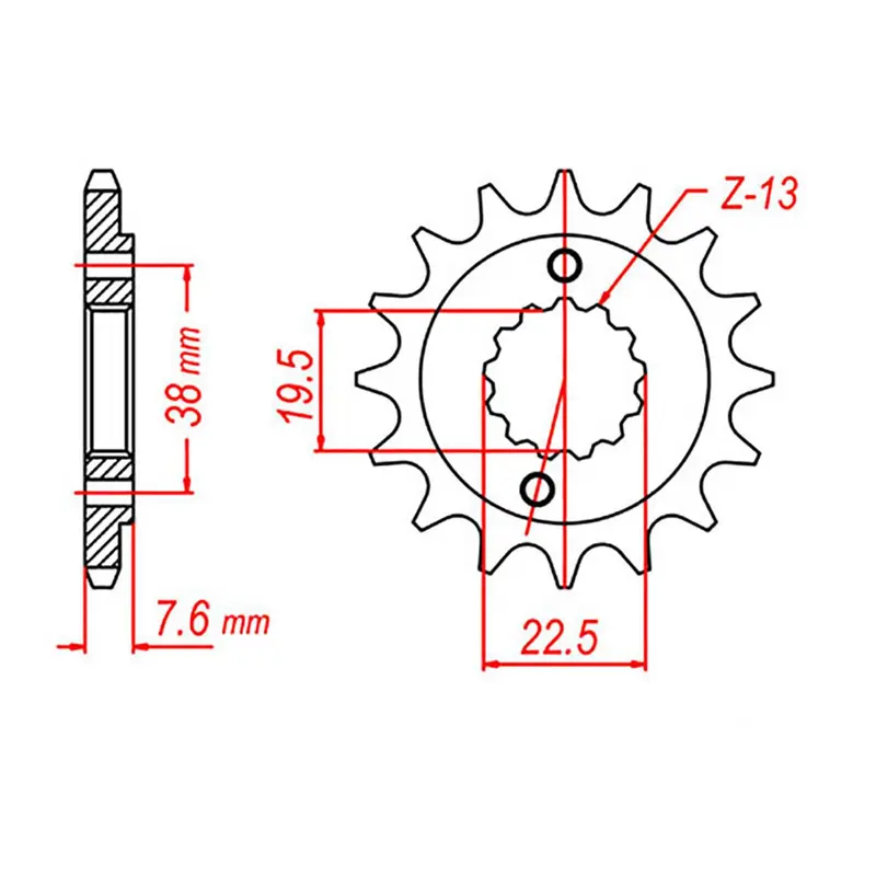 MTX 1401 Steel Front Sprocket #520 (10-401)
