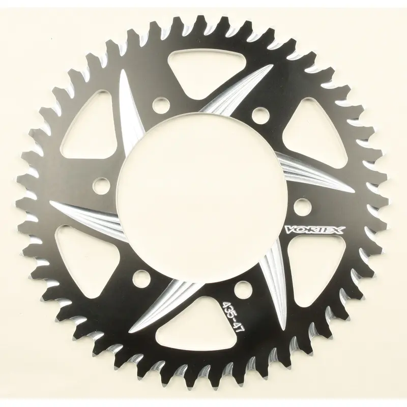 VORTEX CAT5 REAR ALUMINUM SPROCKET 47T BLACK HARDCOAT 435ZK-47
