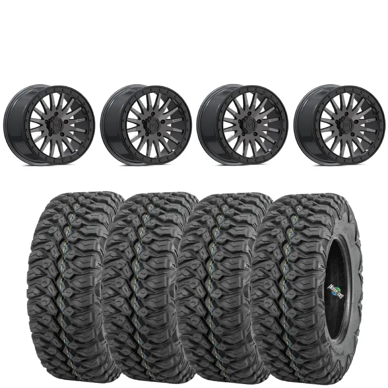 VALOR OFFROAD V06 BEADLOCKS BRUSHED GUNMETAL ON QUADBOSS QBT846