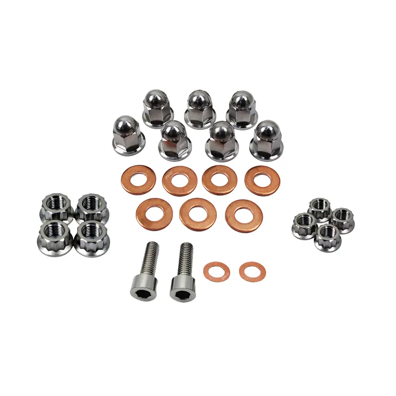TITANIUM Yamaha YZ125 YZ 125 YZ250 Top End Engine Cylinder Head Cap Nuts Kit Set