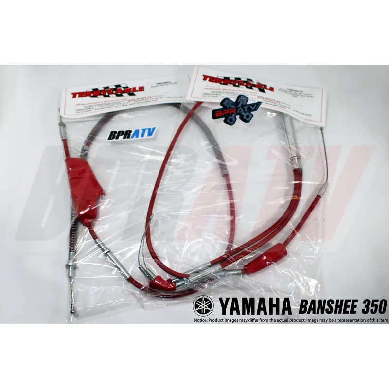 Banshee 350 RED Terrycable Dual TWIST Throttle Clutch Cable Set PWK PJ Carbs USA