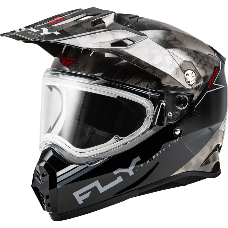 Trekker Cw Conceal Helmet Elec Shld Black/Grey/White Sm