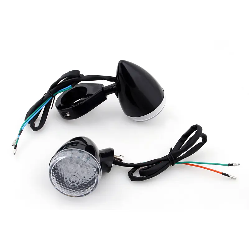 Harley Dyna Sportster Black Turn Signal Fog Light 41mm Relocation Fork Clamp